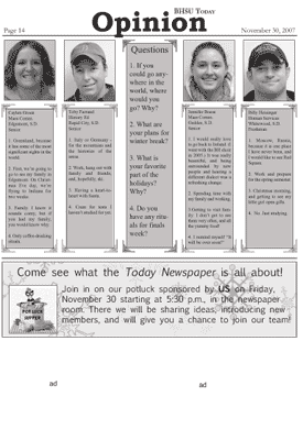 opinion page layout Nov. 30, 2007